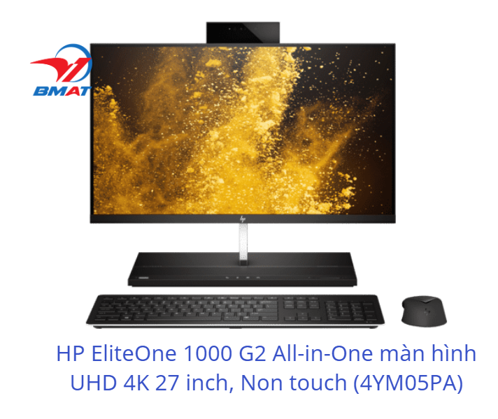 Máy tính cá nhân HP EliteOne 1000 G2 All-in-One màn hình UHD 4K 27 inch, Non touch (4YM05PA)